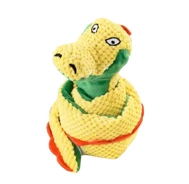 Купить mr.kranch игрушка для собак "Змейка" с карманами под лакомство, желтая