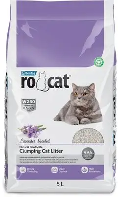 Купить ro cat комкующийся наполнитель для кошек без пыли с ароматом лаванды, пакет