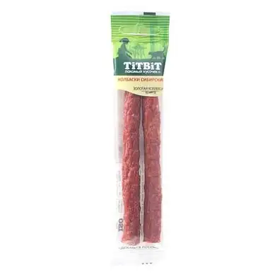 TITBIT Лакомства для кошек колбаски Сибирские