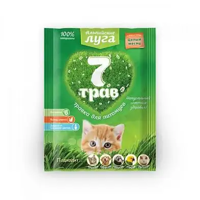 Альпийские луга травка "7 трав" универсальная (пакет), семена для проращивания
